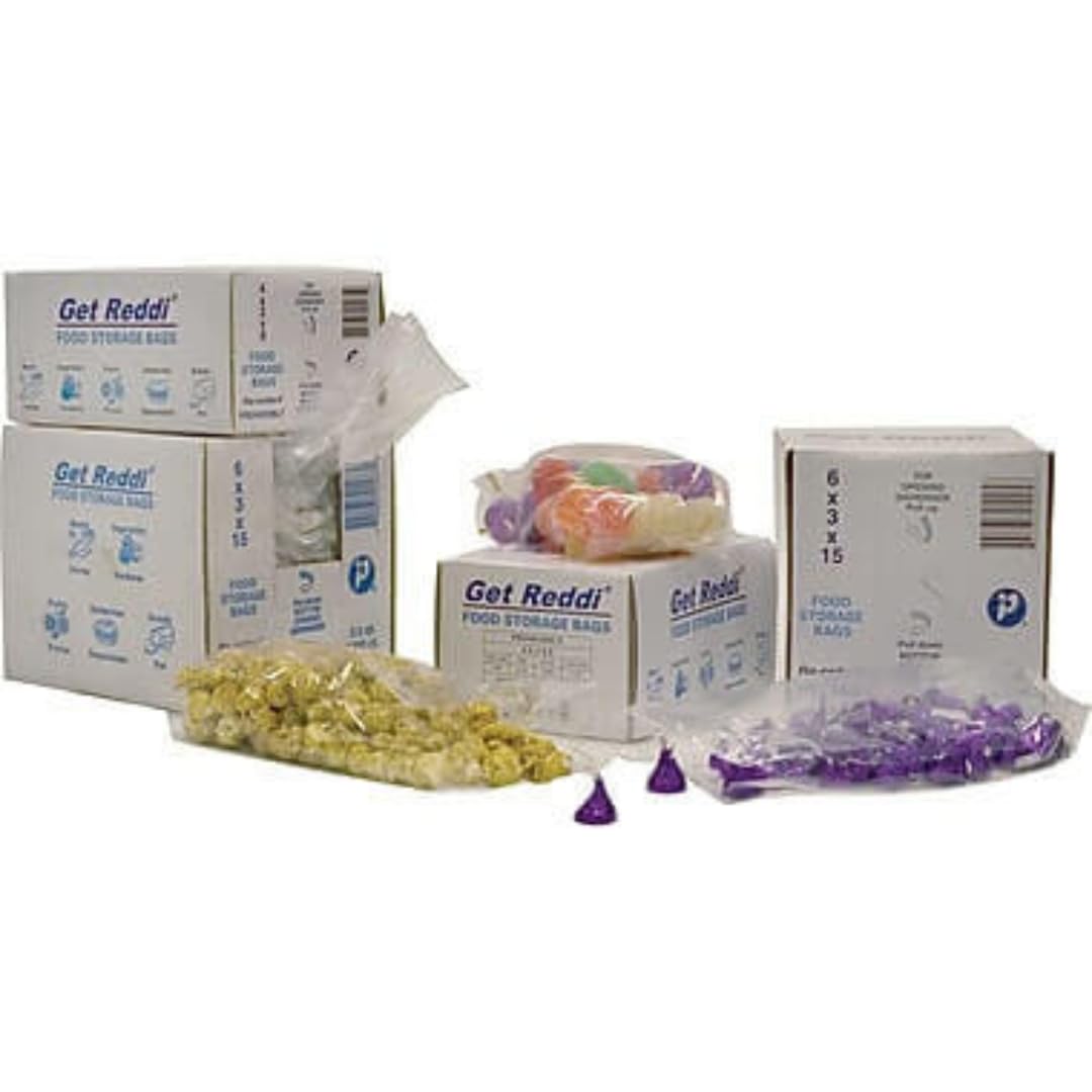 Inteplast Group PB080418R Get Reddi Food & Poly Bag, 8 x 4 x 18, 8-Quart, 0.68 Mil, Clear (Case of 1000)
