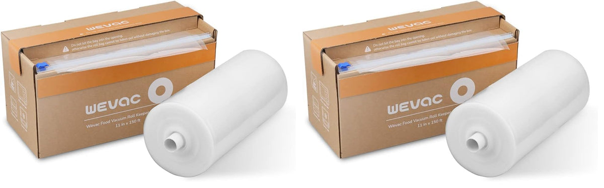 Wevac Vacuum Sealer Bags for Food, 8"x100' & 11"x100' Rolls with Cutter Box