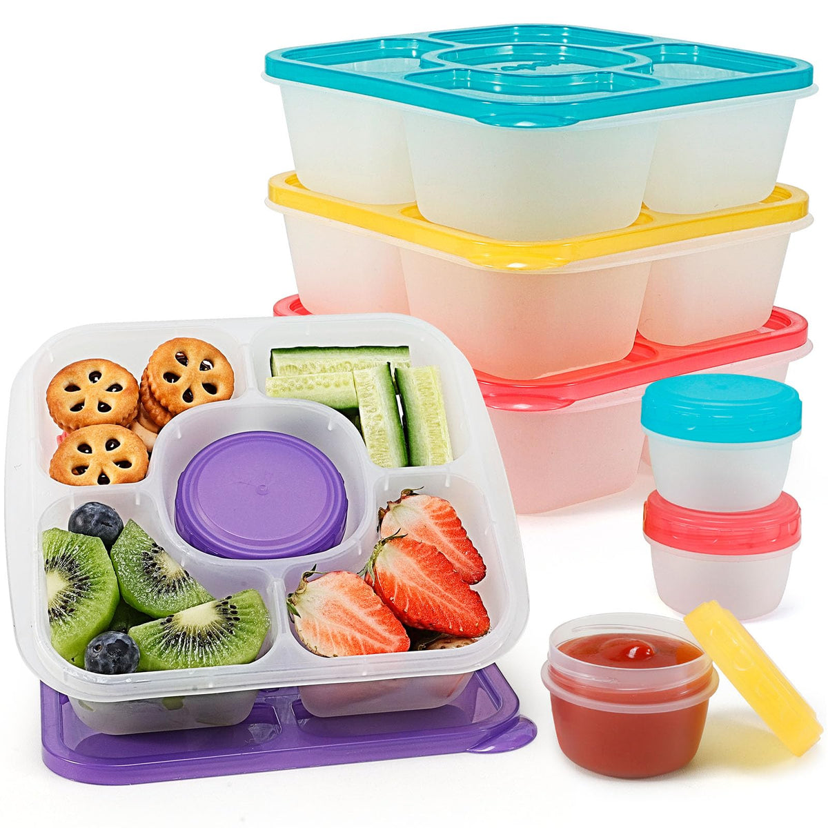 Caperci Original Lunchable Snack Containers for Kids & Adults