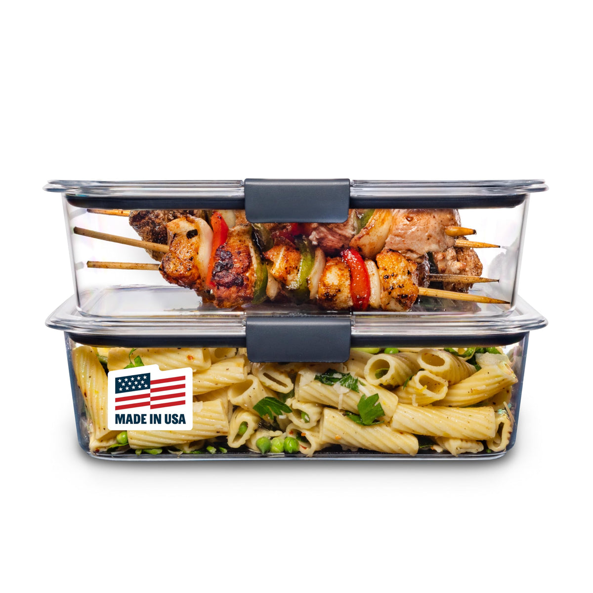 Rubbermaid Brilliance Large Food Storage Container, 9.6 Cup, BPA-Free, Leak-Proof, Clear
