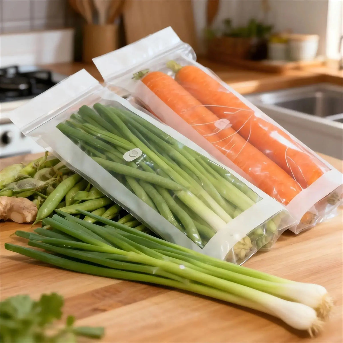Thick Double Seal Reusable Food Storage Pouches, Food Grade Airtight Odor-Proof Freezer-Safe Bags for Refrigerator Organization & Portioning