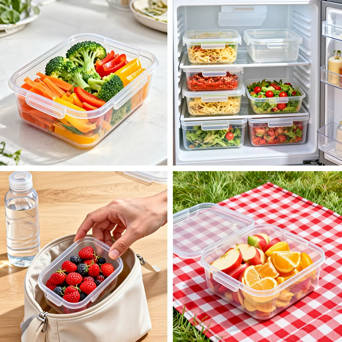 GHQ Free Delivery Airtight Food Storage Containers Set (20+20 Lid Set, 40 Pcs Total) - Leakproof, Reusable, BPA-Free Meal Prep Containers for Kitchen & Pantry Storage Organization, W/ Labels & Pen,sohochic