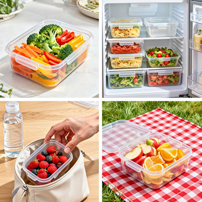 GHQ Free Delivery Airtight Food Storage Containers Set (20+20 Lid Set, 40 Pcs Total) - Leakproof, Reusable, BPA-Free Meal Prep Containers for Kitchen & Pantry Storage Organization, W/ Labels & Pen,sohochic