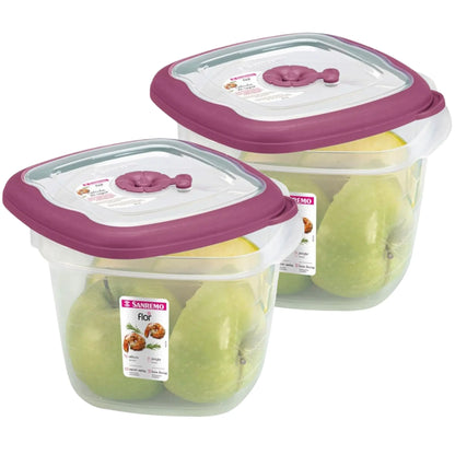 Plastic Food Storage Containers - 40 Oz Airtight Containers, Durable, Leak-Proof Lids, Steam Vent, Microwave & Dishwasher Safe