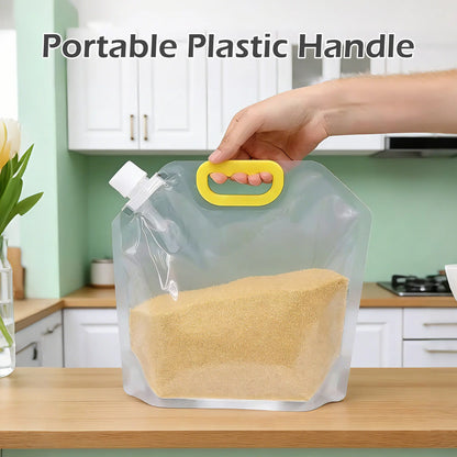 10-Count Washable Reusable Airtight Food Storage Bags with Lids - Leak-Proof, Expandable, Large-Capacity Stand-Up Containers for Kids, Outdoor Camping - Storage Organization Portable Homegoods for Freshness