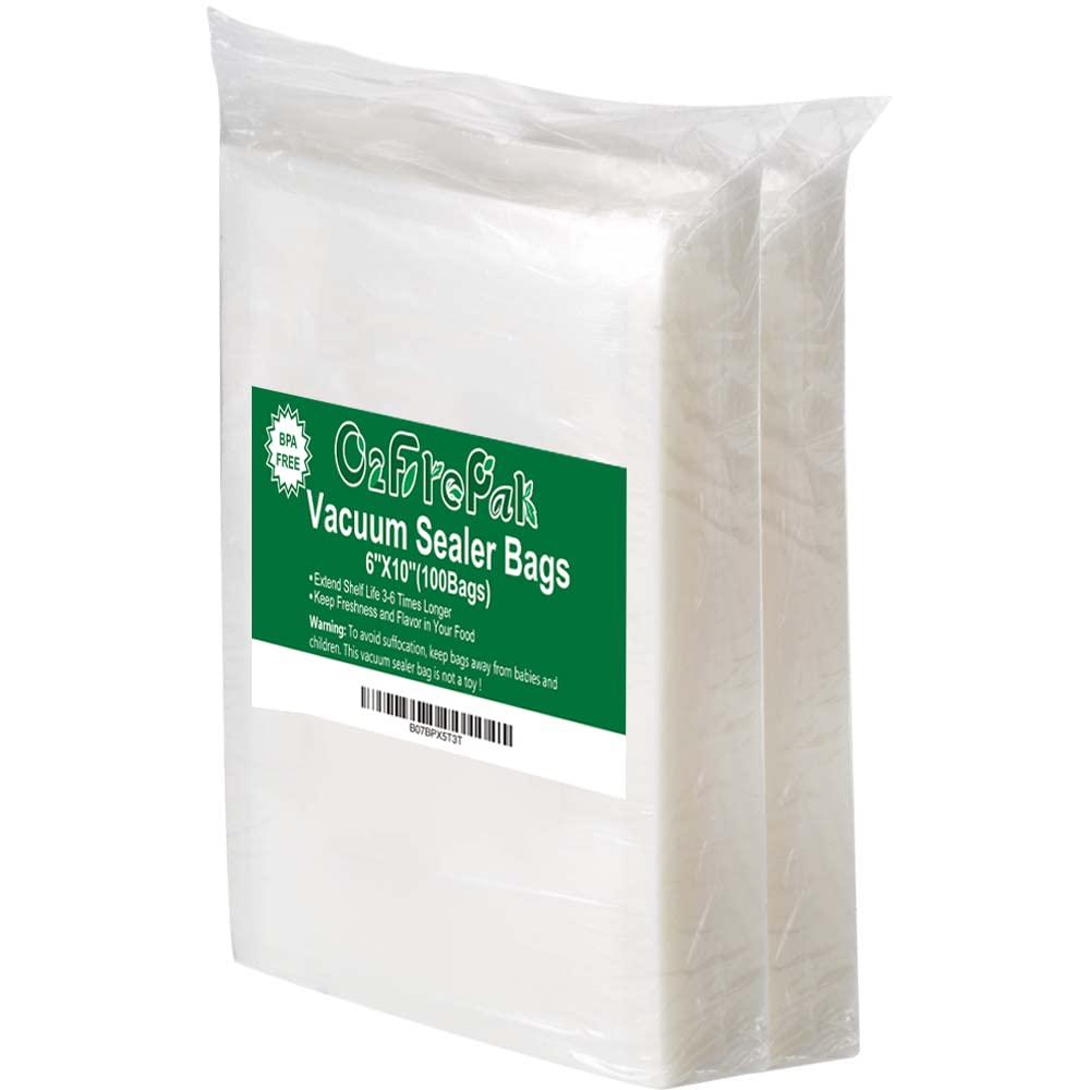 O2frepak Gallon 11"x16" Vacuum Sealer Bags 100ct for Food Storage