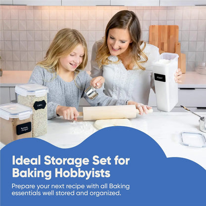30/18/9 Pack Airtight Food Storage Containers with Lids, BPA Free with Reusable Labels for Cereal and Dry Food Storage Plastic Kitchenware Utensils Kitchen Pantry Organizer