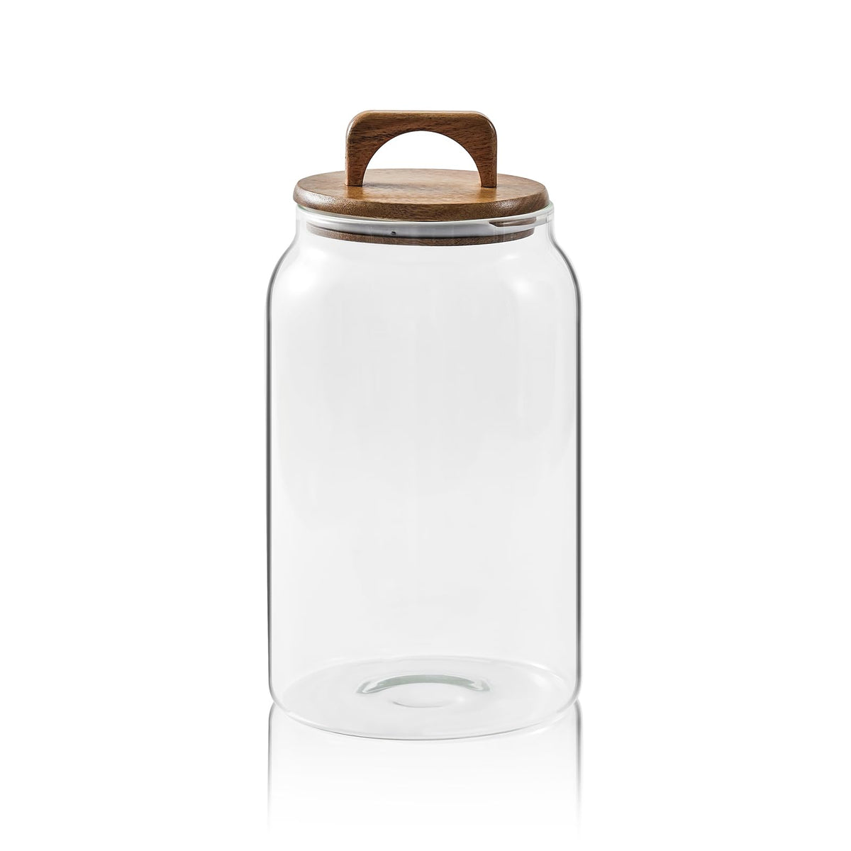 Sweejar Glass Jars for Laundry Room Organization, Half-Gallon Laundry Pods Container, Glass Food Storage Jars with Airtight Lid, 1 Pack, Press Lid