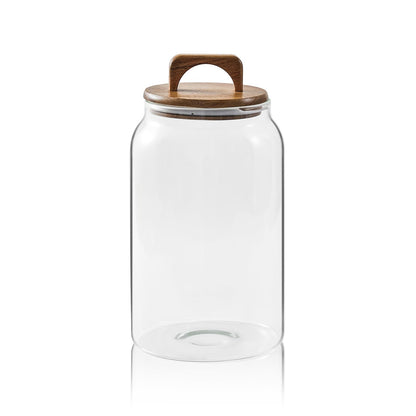 Sweejar Glass Jars for Laundry Room Organization, Half-Gallon Laundry Pods Container, Glass Food Storage Jars with Airtight Lid, 1 Pack, Press Lid