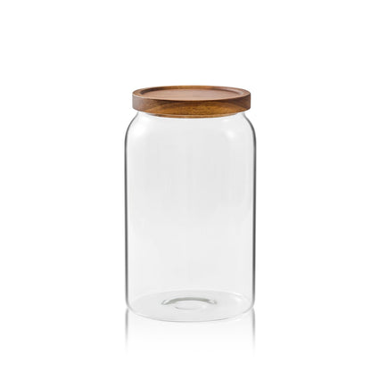 Sweejar Glass Jars for Laundry Room Organization, Half-Gallon Laundry Pods Container, Glass Food Storage Jars with Airtight Lid, 1 Pack, Press Lid