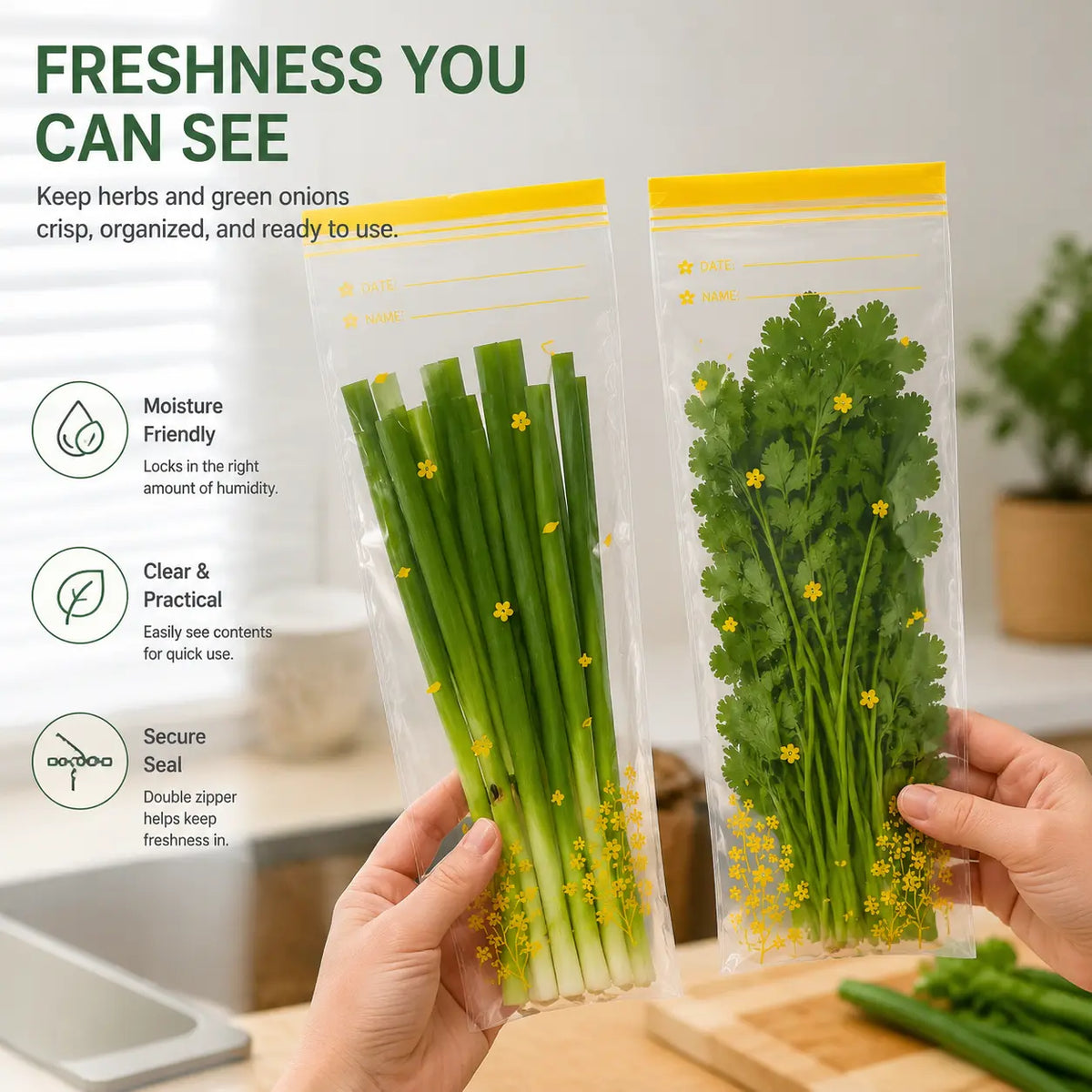 Heavy-Duty Reusable Food Storage Bags with Dual-Layer Airtight Seal, BPA-Free Thick Plastic for Freshness Retention, Ideal for Refrigerator Organization, Meal Prep, Freezer Use, and Pantry Storage – Set of 12,sohochic