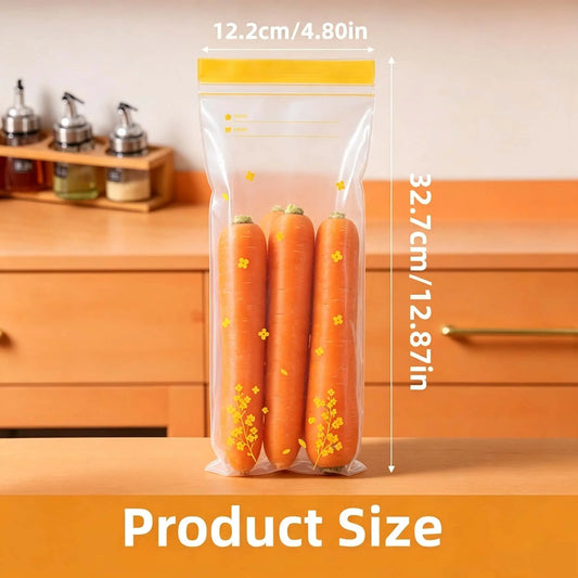 Reusable Thick Double Seal Food Grade Plastic Airtight Food Storage Bags - Kitchen Household Products, Kitchen Utensils & Gadgets Preserving Containers for Refrigerator Organization-MM1,sohochic