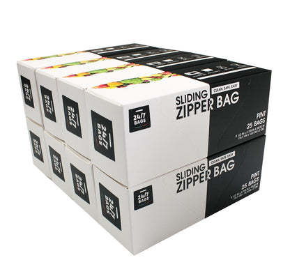 Variety Slider Storage Bags, 4 Sizes- 145 Count, Expandable Bottom, Microwave-Safe, Zero BPA