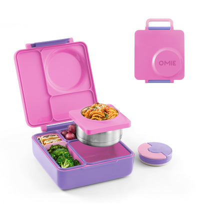 Omie OmieBox Kids Insulated Leakproof Bento Lunch Box with Food Jar (Blue Sky)