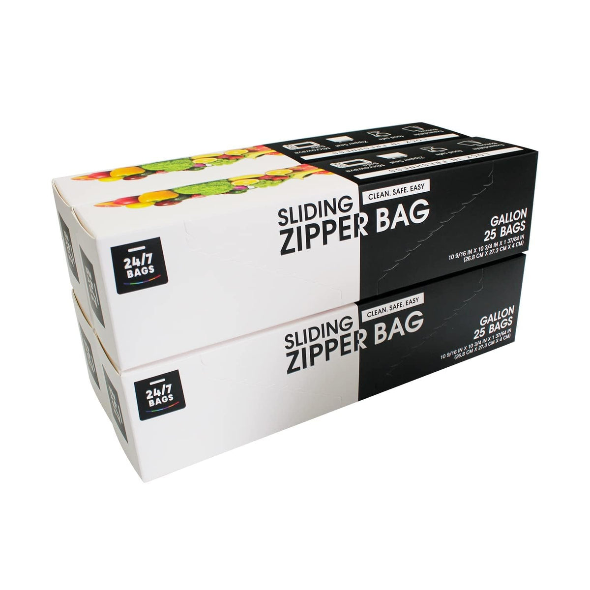 Variety Slider Storage Bags, 4 Sizes- 145 Count, Expandable Bottom, Microwave-Safe, Zero BPA