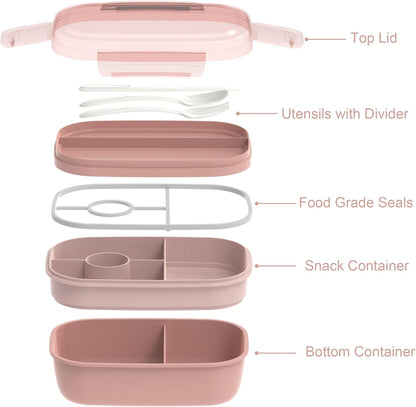 JBGOYON Leakproof Bento Box & Insulated Lunch Bag Set for School and Work