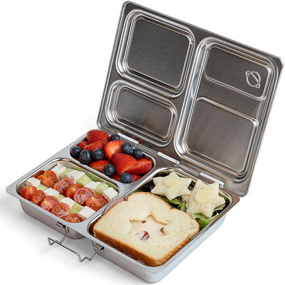 PlanetBox Rover Stainless Steel Bento Box Style Lunch Box for Kids with 5 Compartments – Durable, Dishwasher Safe and BPA-Free Food Container