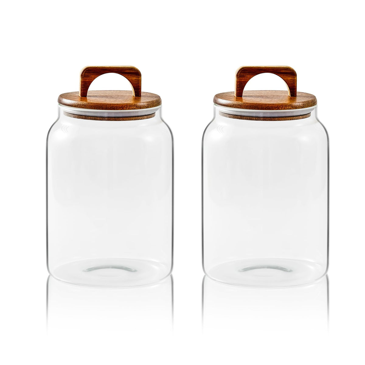 Sweejar Glass Jars for Laundry Room Organization, Half-Gallon Laundry Pods Container, Glass Food Storage Jars with Airtight Lid, 1 Pack, Press Lid