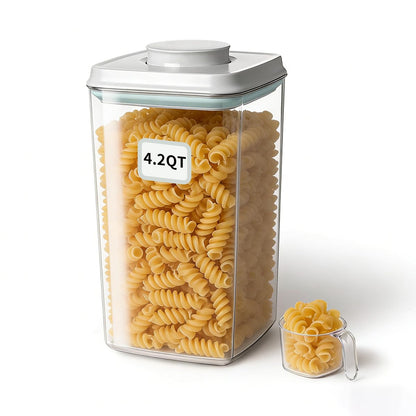 Airtight Food Storage Containers,1.3Qt 3Pcs Pop Food Containers with Lids, Stackable One Button Opening Kitchen Pantry Organizers and Storage, BPA-Free Food Containers Set for Snacks Candy Spices