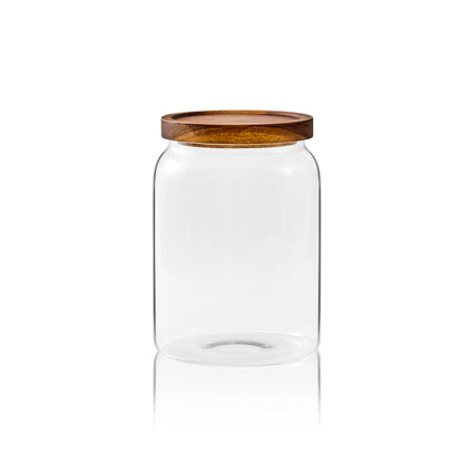 Sweejar Glass Jars for Laundry Room Organization, Half-Gallon Laundry Pods Container, Glass Food Storage Jars with Airtight Lid, 1 Pack, Press Lid