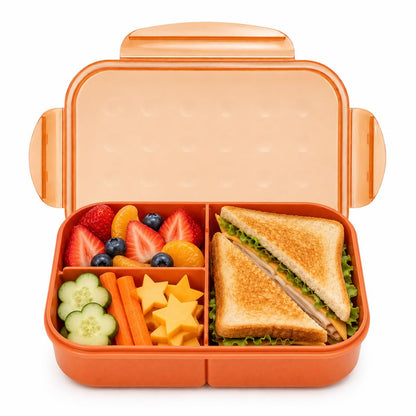 MISS BIG® Bento Lunch Box for Kids, 1150ml, 3 Compartments, Gray