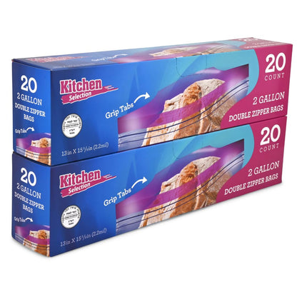 1 Gallon Food Storage Bags with Twist Ties (225 Count) Bulk Freezer Storage Bags Gallon Size for Bread, Vegetables, Fruit, and More, Clear Disposable Twist Tie Storage Bags, Stock Your Home