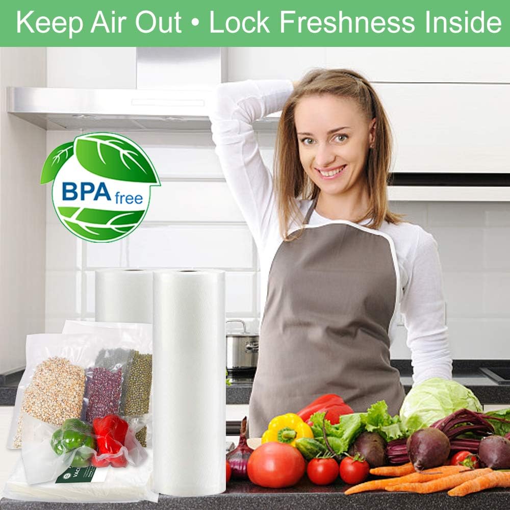 O2frepak Gallon 11"x16" Vacuum Sealer Bags 100ct for Food Storage