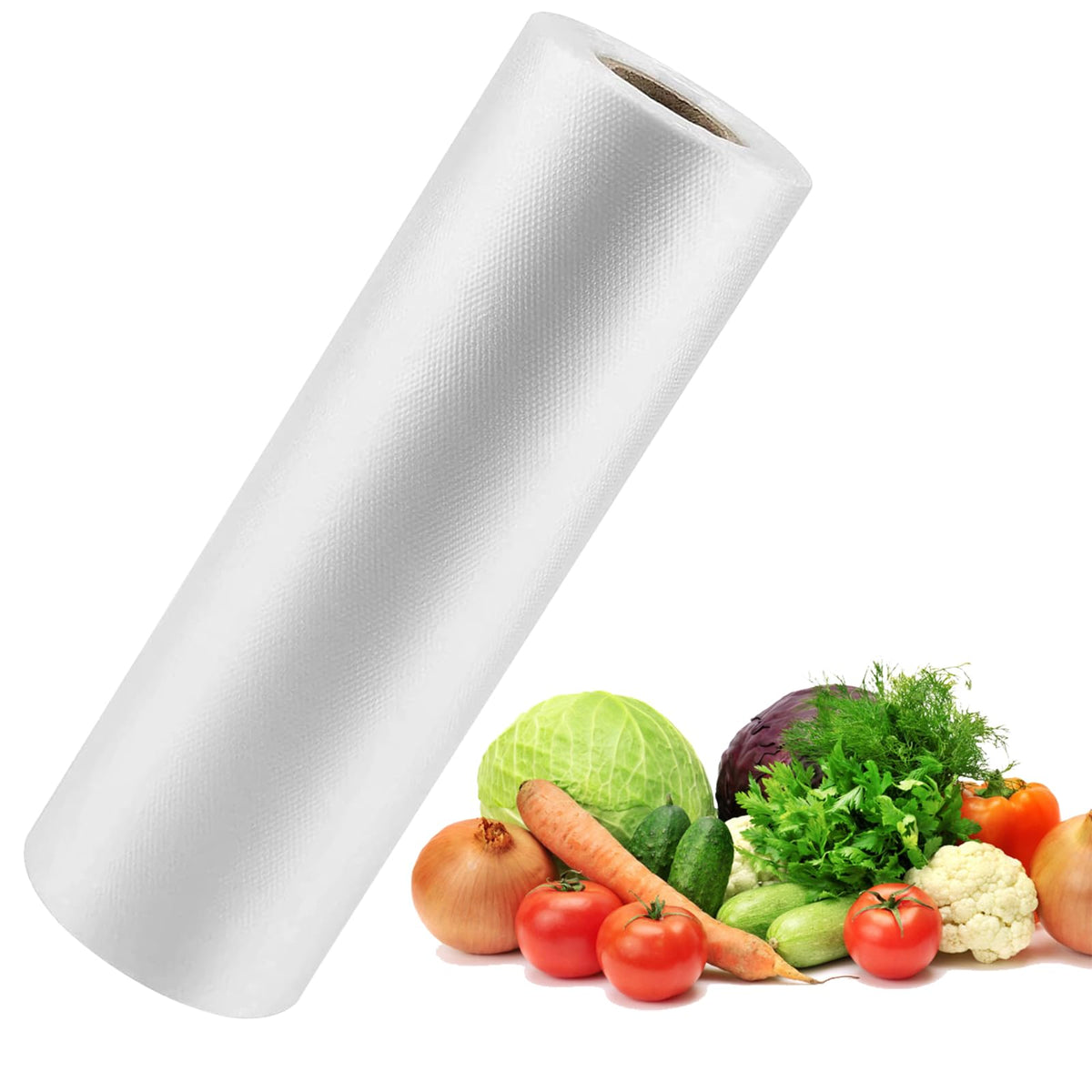 FungLam 12”×20” Plastic Produce Bags on a Roll, Clear Food Storage Bags for Bread, Vegetables, Fruits and Meat, Continuous Plastic Bags for Kitchen, Refrigerator Storage, 350 Bags/Roll