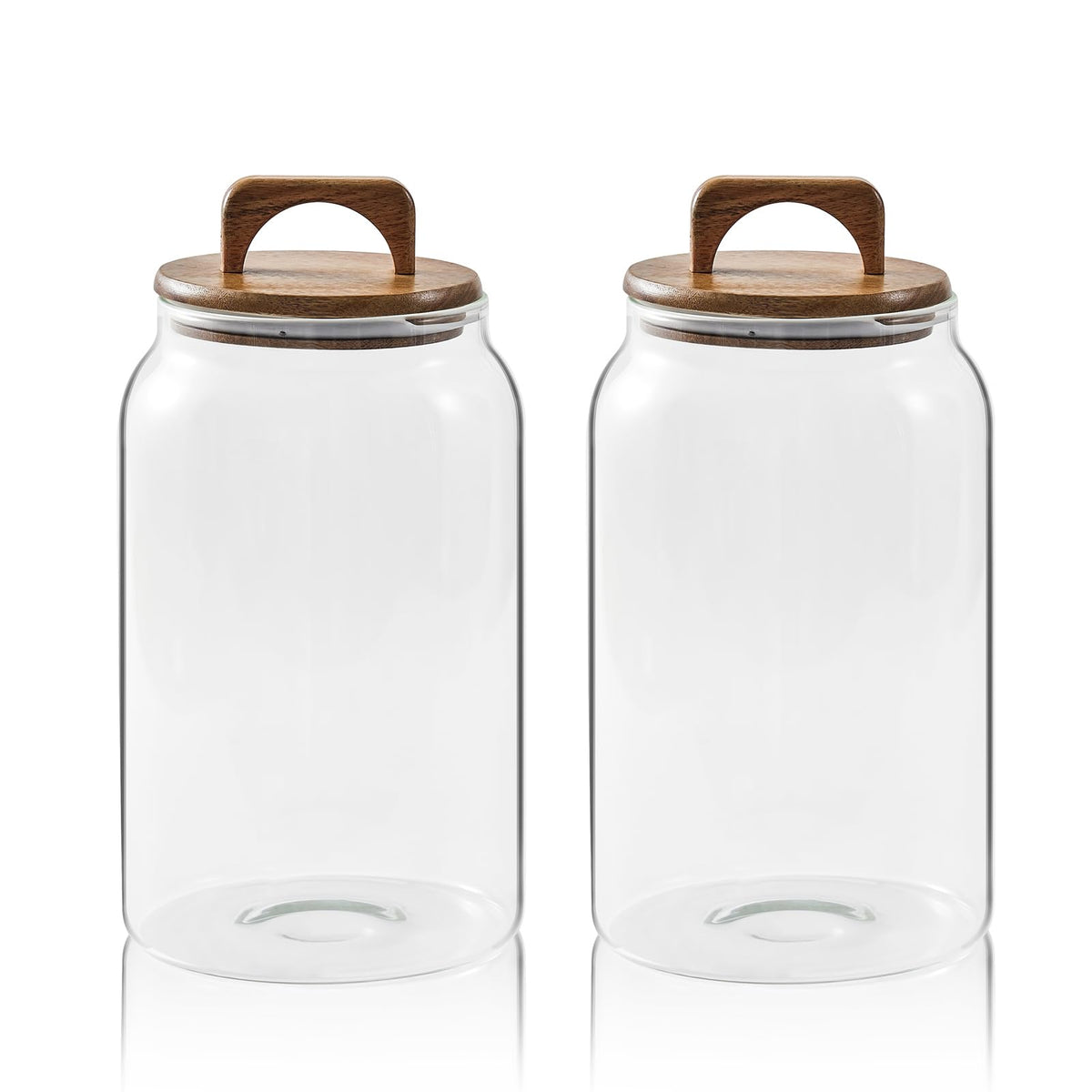 Sweejar Glass Jars for Laundry Room Organization, Half-Gallon Laundry Pods Container, Glass Food Storage Jars with Airtight Lid, 1 Pack, Press Lid