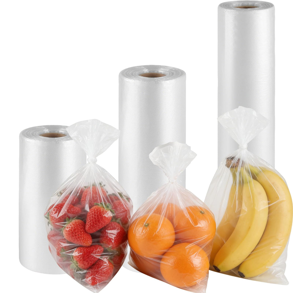 1000 Count 10 x 14 Inches Plastic Produce Bags Roll,Clear