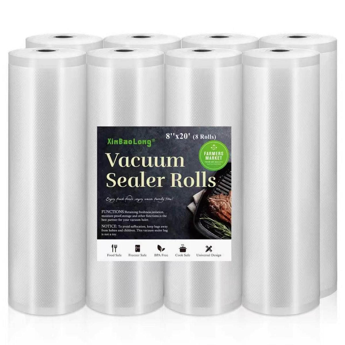 Vacuum Sealer Bags For Food 6 Pack, Kitchen Essentials