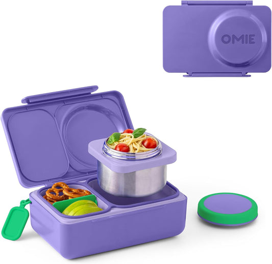 Omie OmieBox UP Kids Insulated Bento Box, Galaxy Purple