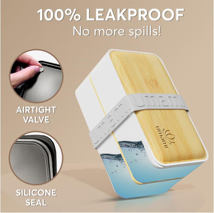 Umami Bento Box Adult, Leakproof, All-in-1 Lunch Containers for Adults