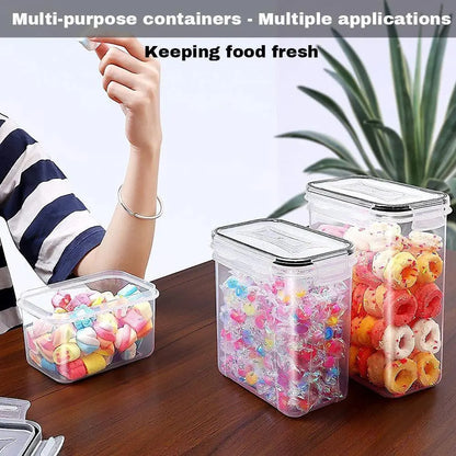 24pcs Multi-Size Airtight Stackable Plastic Food Storage Container Set Bundle - Snack Container, Pasta Jar, Secure Lid, Kitchen Organizer, Food Cover, Incl. Labels & Marker, Helps Keep Snacks and Grains Fresher for Pantry Use
