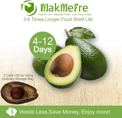 MakMeFre 6RL Vacuum Sealer Bags Rolls 8"x20'(3)+11"x20'(3) for Food Storage