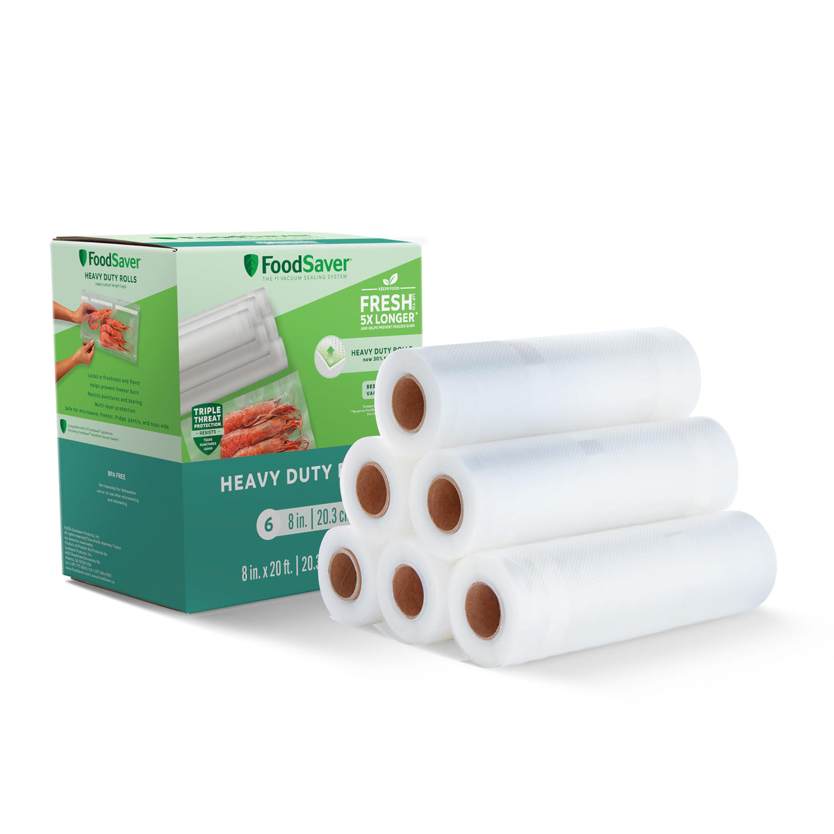 FoodSaver Heavy Duty Quart Vacuum Seal Bags, 44 Pack with 30% Extra Thickness, Compatible with All FoodSaver Appliances