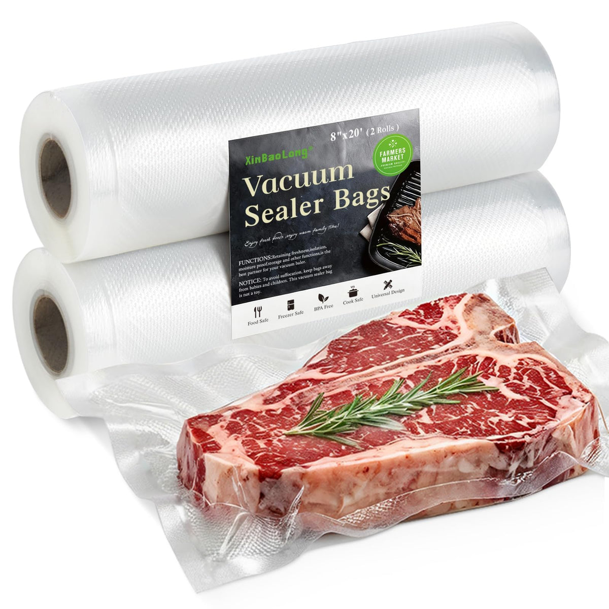 Vacuum Sealer Bags For Food 6 Pack, Kitchen Essentials