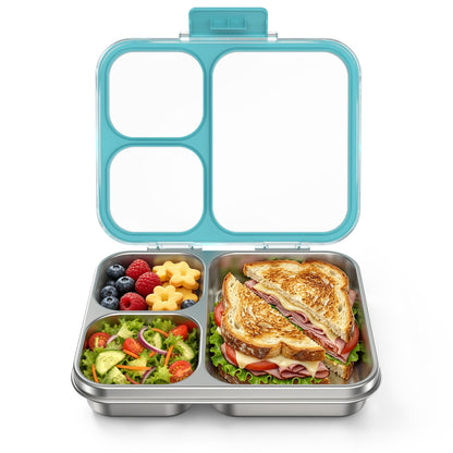 HOMEKOL Stainless Steel Bento Lunch Box, Blue, 3.3Cups