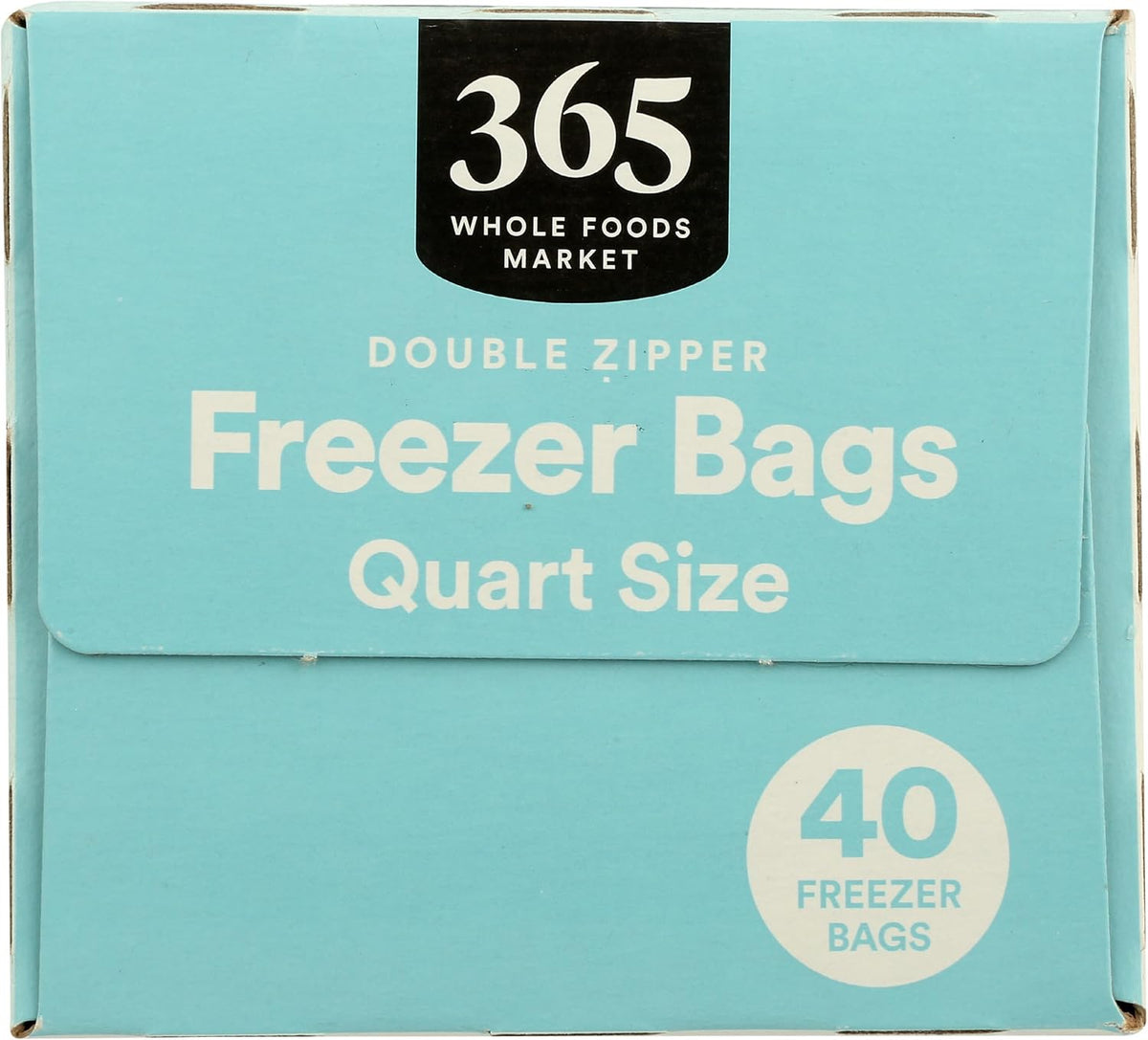 365 by Whole Foods Market, Quart Size Freezer Bags, Double Zipper, 40 Count