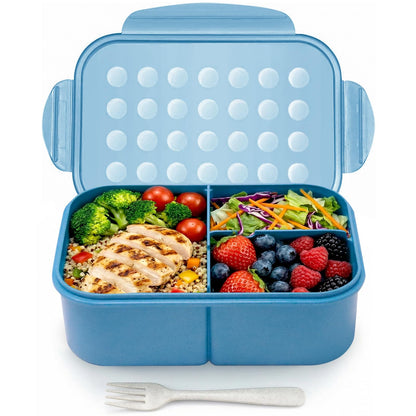 MISS BIG® Bento Lunch Box for Kids, 1150ml, 3 Compartments, Gray