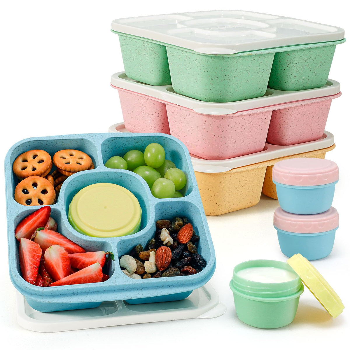 Caperci Original Lunchable Snack Containers for Kids & Adults