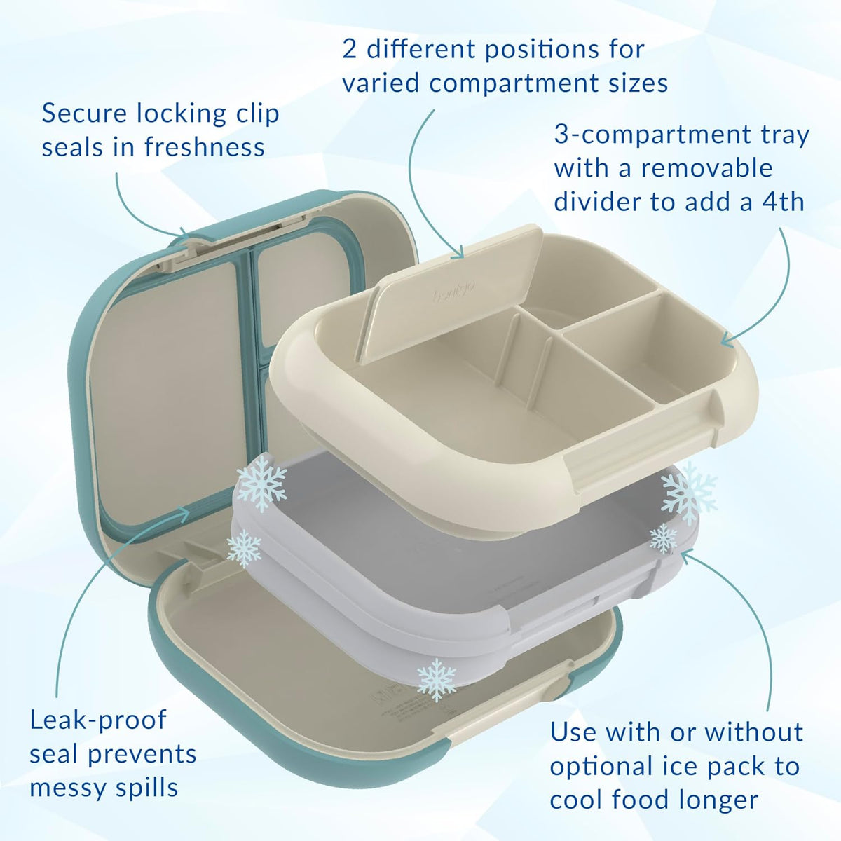 Bentgo Chill Max Leak-Proof XL Bento-Style 3 or 4 Compartment Lunch Box