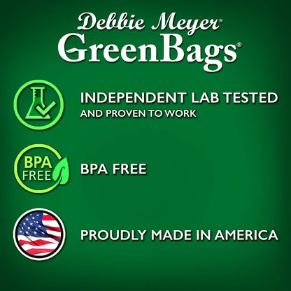 Debbie Meyer GreenBags, 32-Pack (16M, 8L, 8XL), Reusable Food Storage Bags