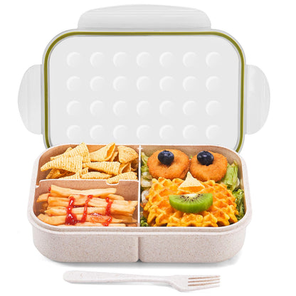 MISS BIG® Bento Lunch Box for Kids, 1150ml, 3 Compartments, Gray