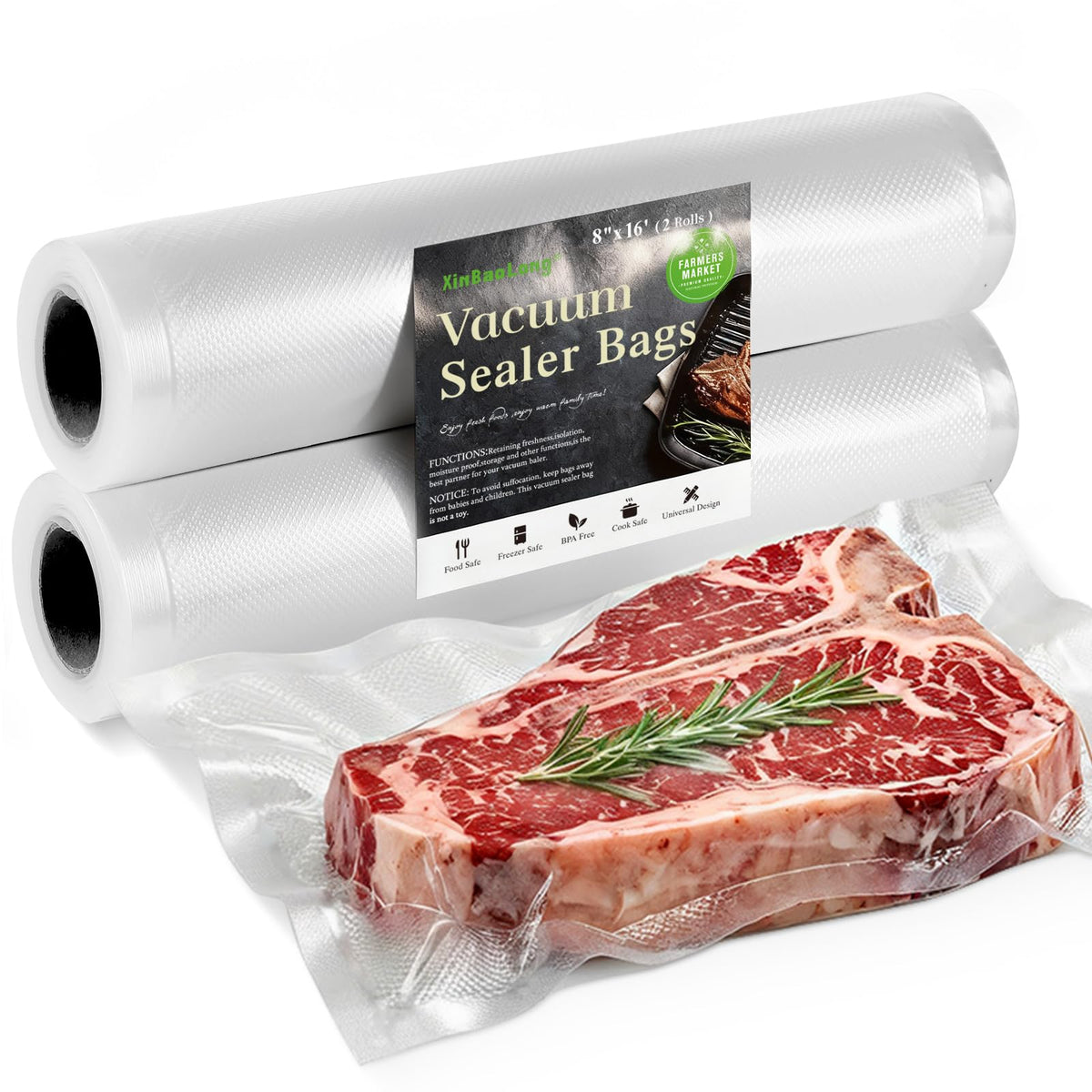 Vacuum Sealer Bags For Food 6 Pack, Kitchen Essentials