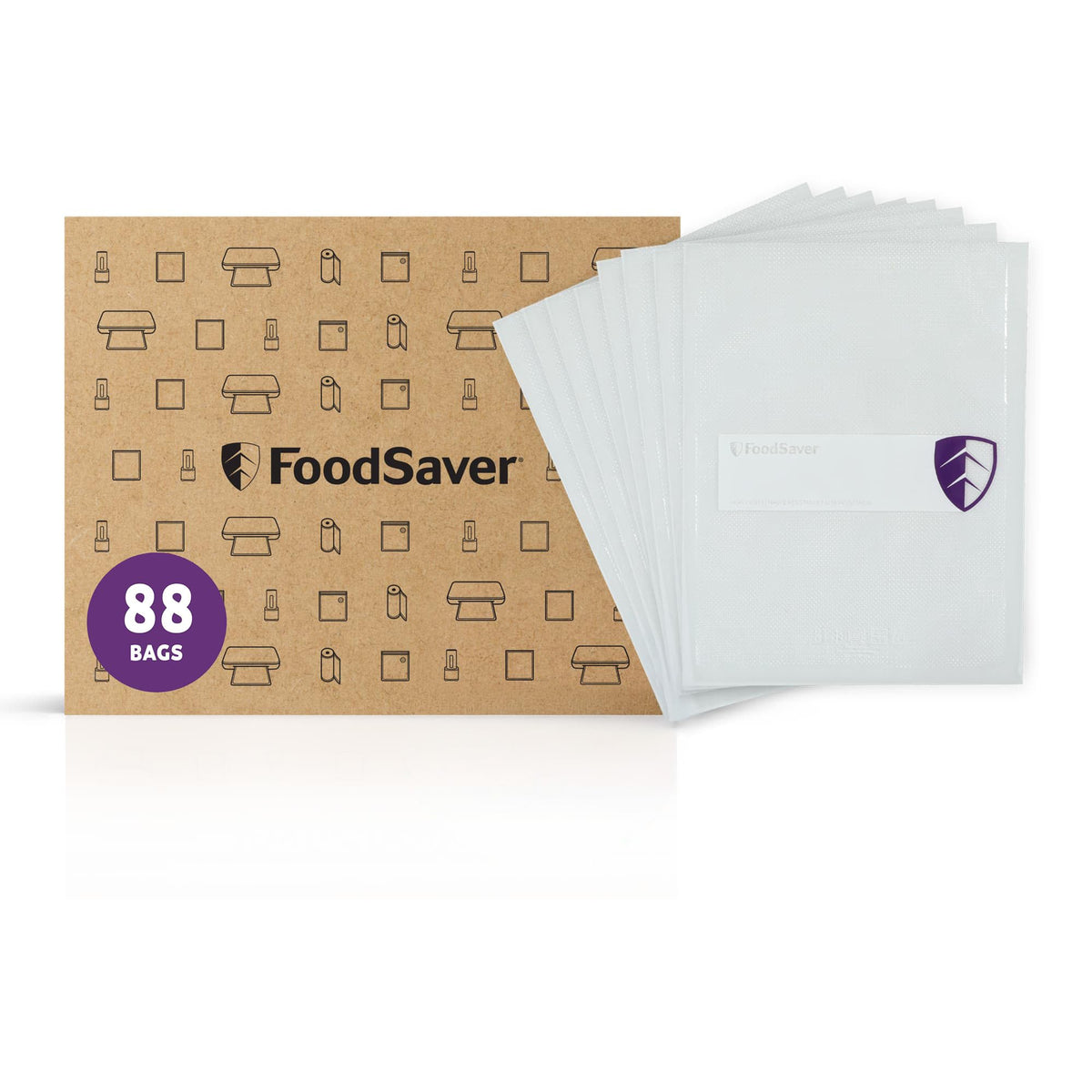 FoodSaver Heavy Duty Quart Vacuum Seal Bags, 44 Pack with 30% Extra Thickness, Compatible with All FoodSaver Appliances