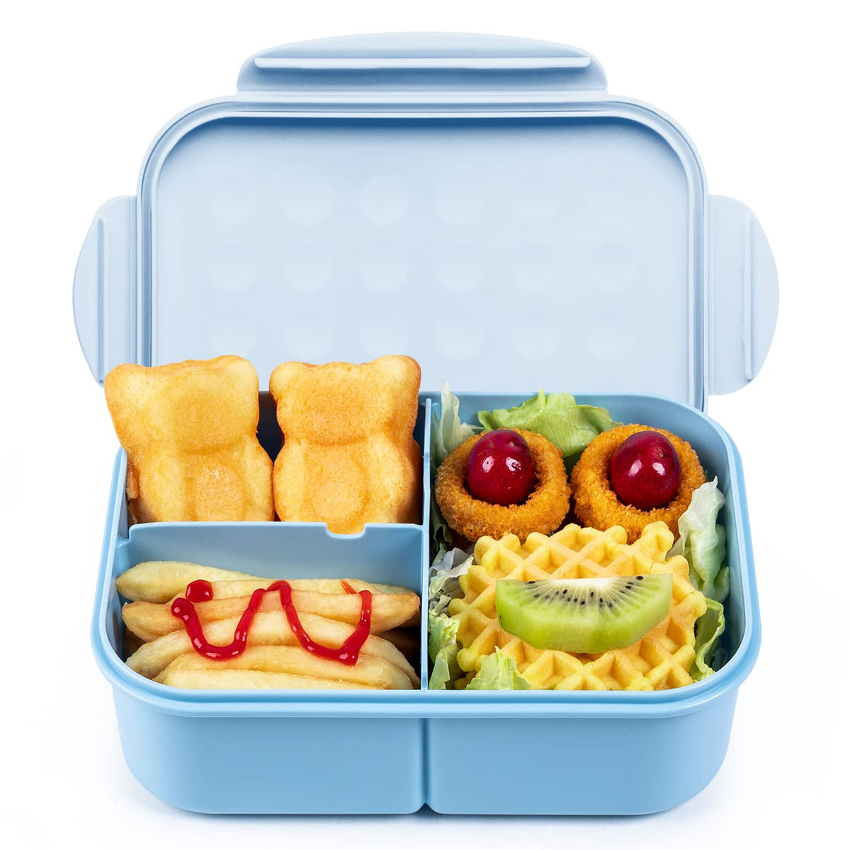 MISS BIG® Bento Lunch Box for Kids, 1150ml, 3 Compartments, Gray