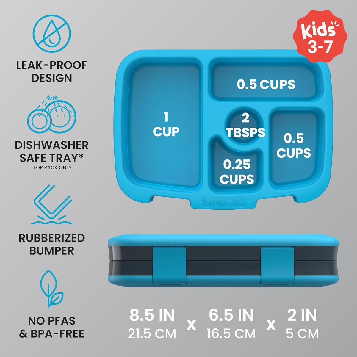 Bentgo Kids Prints Leak-Proof 5-Compartment Bento-Style Kids Lunch Box