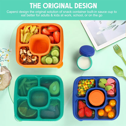 Caperci Original Lunchable Snack Containers for Kids & Adults