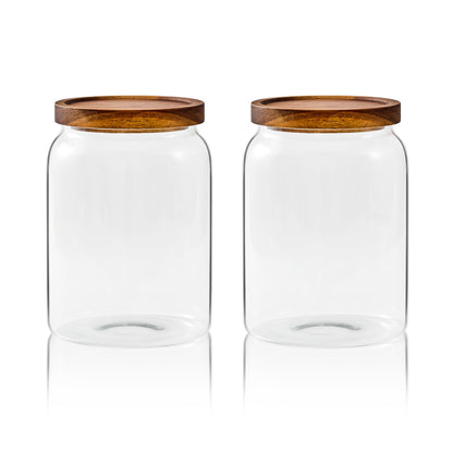 Sweejar Glass Jars for Laundry Room Organization, Half-Gallon Laundry Pods Container, Glass Food Storage Jars with Airtight Lid, 1 Pack, Press Lid